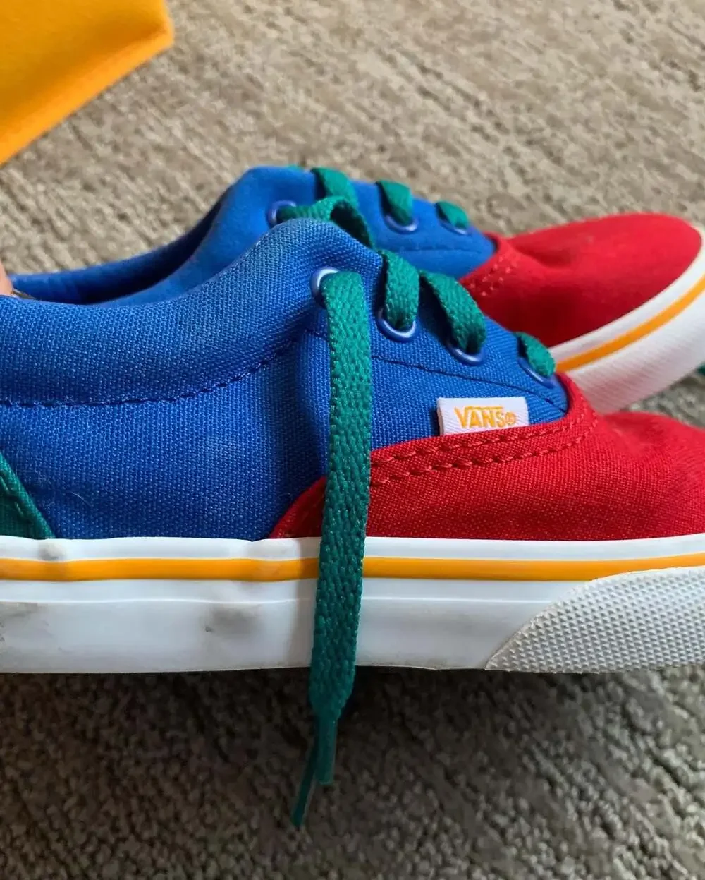 Size 10 Toddler Vans Era 'Primary Block' Multicolor Skate Shoes